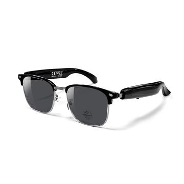 F20 Gafas Inteligentes AI con Traducción, Bluetooth Música/Llamadas - Protección UV - Negro