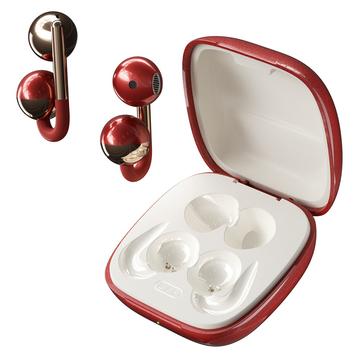 F22 Clip para la oreja OWS Auriculares inalámbricos con reducción de ruido ENC y Bluetooth 6.0 - Rojo
