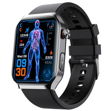 F700 Smartwatch resistente al agua con SOS, ECG, monitor de sueño y estado físico - Correa de silicona