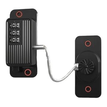 FQ10 Bloqueo de seguridad para niños sin taladro con contraseña y llave - Negro