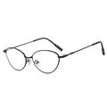 Gafas de moda ovaladas anti luz azul - Negras