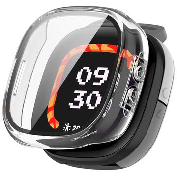 Carcasa de Plástico con Protector de Pantalla - 9H - para Fitbit Ace LTE - Claro