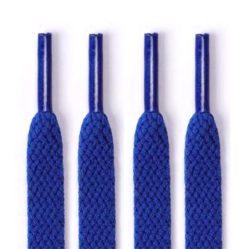 Cordones planos de poliéster - 120 cm - Azul oscuro