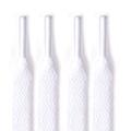 Cordones planos de poliéster - 120 cm - Blanco