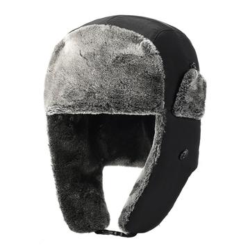 Gorro grueso de invierno con forro polar - Negro