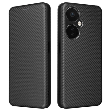 Funda con Tapa para OnePlus Nord CE 3 Lite/N30 - Fibra de Carbon - Negro