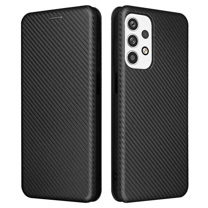 Funda con Tapa para Samsung Galaxy A23 - Fibra de Carbon