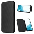 Funda con Tapa para Samsung Galaxy A34 5G - Fibra de Carbon - Negro