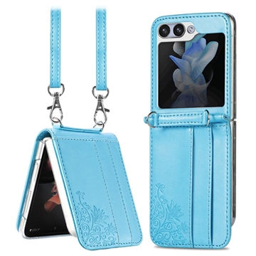 Carcasa con Correa Floral Print para Samsung Galaxy Z Flip5