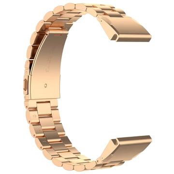 Garmin QuickFit 26mm / Garmin Fenix 7X / 7X Pro / 6X Correa de acero inoxidable 3 perlas Banda de reloj - Rosa Dorado