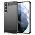 Carcasa de TPU Cepillada para Samsung Galaxy S23 5G - Fibra de Carbono - Negro