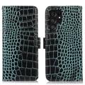 Funda Crocodile con RFID para Samsung Galaxy S23 Ultra 5G - Estilo Cartera - Verde