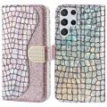 Funda Croco Bling para Samsung Galaxy S23 Ultra 5G - Estilo Cartera