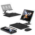 Para Samsung Galaxy Z Fold4 5G / Fold3 5G / Fold2 5G / Fold 5G Soporte magnético plegable para teclado con mouse Stylus Pen (Embalaje abierta - Excelente) - Gris