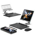 Para Samsung Galaxy Z Fold4 5G / Fold3 5G / Fold2 5G / Fold 5G Teclado Magnético Soporte plegable con mouse Stylus Pen - Plata
