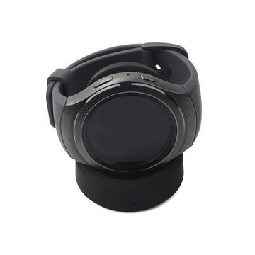 Samsung Gear S3 Classic/S3 Frontier/SM-R600 Soporte de carga inalámbrica Cargador de reloj con cable USB - Negro