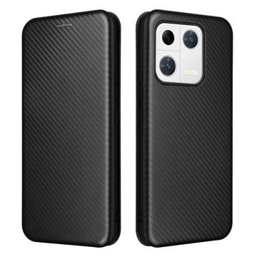 Funda con Tapa para Xiaomi 13 Pro - Fibra de Carbon - Negro