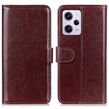 Funda con Cierre Magnético para Xiaomi Redmi Note 12 Pro - Estilo Cartera - Marrón