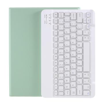 Funda con Teclado Bluetooth y Ranura para Lápiz para iPad Air 2024/2022/2020 - Verde Claro