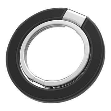 Soporte magnético para anillo de teléfono móvil Compatible con MagSafe para iPhone 15/14/13/12 - Negro