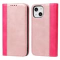 Funda Elegance Series para iPhone 14 Plus - Estilo Cartera - Rosa Dorado / Rosa Fuerte