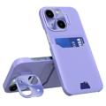 Carcasa con Ranura para Tarjeta CamStand para iPhone 14 Plus - Púrpura
