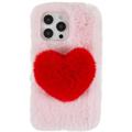 Funda de TPU Plush Heart para iPhone 14 Pro