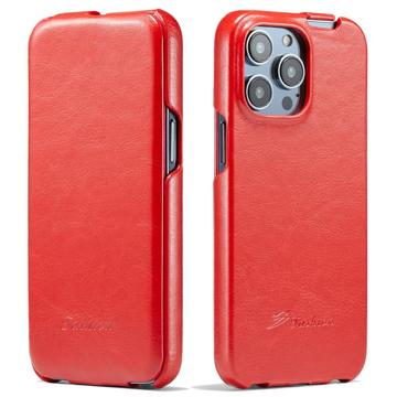 Funda con Tapa Vertical Fashion para iPhone 14 Pro Max - Rojo