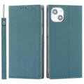 Funda de Cuero para iPhone 14 con RFID - Estilo Cartera - Azul Claro