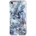 Funda de TPU Marble Pattern Modelo IMD para iPhone 7/8/SE (2020)/SE (2022) - Gris