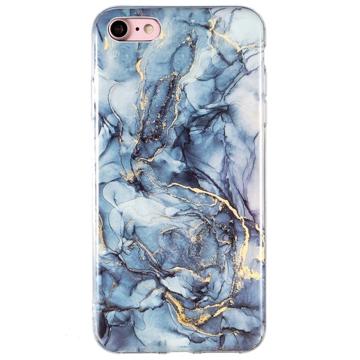 Funda de TPU Marble Pattern Modelo IMD para iPhone 7/8/SE (2020)/SE (2022) - Gris