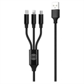 Cable de Carga USB Trenzado 3 en 1 Forever - 1.2 m