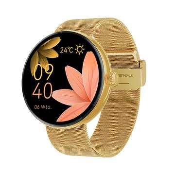 Forever Forevive 5 SB-365 Smartwatch de moda para mujer - Correa de malla - Oro