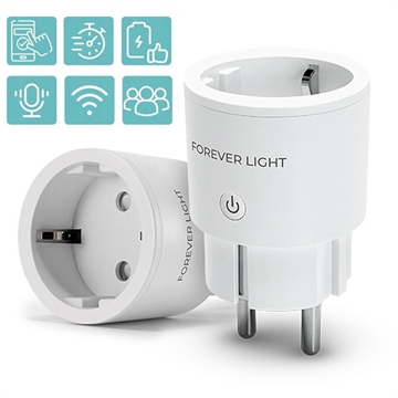 Forever Light FLSP10B Enchufe Inteligente WiFi con App Control - 240V, 10A
