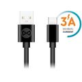 Forever Cable USB-A a USB-C - 1m, 3A - Negro