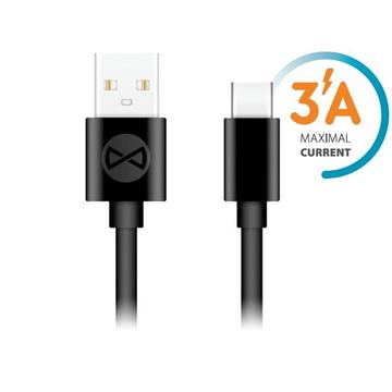 Forever Cable USB-A a USB-C - 1m, 3A - Negro