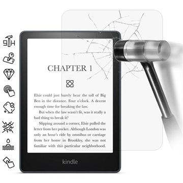 Protector de Pantalla de Vidrio Templado Full Cover para Amazon Kindle Paperwhite (2024) - Transparente
