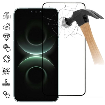 Huawei Mate 80 Pro Max Full Cover Protector de pantalla de vidrio templado - 9H - Borde negro