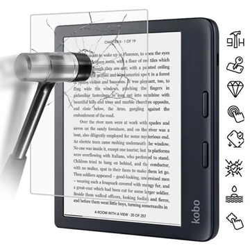 Protector de Pantalla de Vidrio Templado Full Cover para Kobo Libra 2 - Transparente