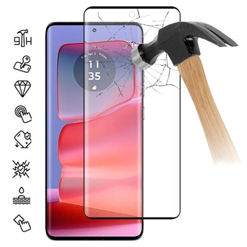 Protector de Pantalla de Cristal Templado para Motorola Edge 50 Pro/50 Ultra/50 Fusion - Borde Negro