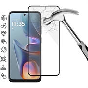 Protector de Pantalla de Cristal Templado para Motorola Moto E15 - Borde Negro