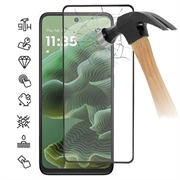 Protector de Pantalla de Cristal Templado de Cobertura Completa para Motorola Moto G35 - Borde Negro