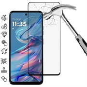Protector de Pantalla de Cristal Templado de Cobertura Completa para Motorola Moto G45 - Borde Negro