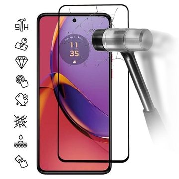Protector de Pantalla de Cristal Templado para Motorola Moto G84 - Borde Negro