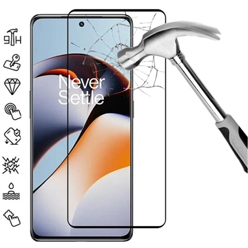 Protector de Pantalla de Cristal Templado para OnePlus 12R/Ace 3 - Borde Negro
