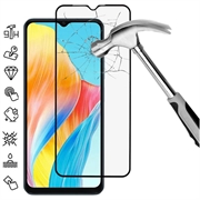 Protector de Pantalla de Cristal Templado de Cobertura Completa para Oppo A18 - Borde Negro