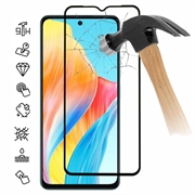 Protector de Pantalla de Cristal Templado - 9H para Oppo A58 4G - Borde Negro
