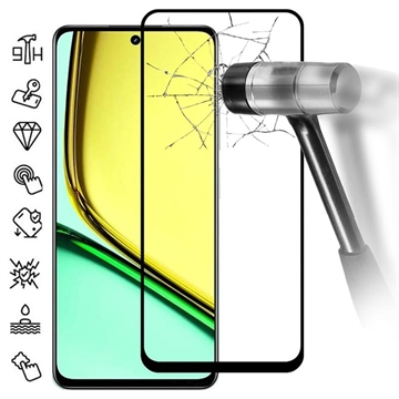 Protector de Pantalla de Cristal Templado para Realme C67 - Borde Negro