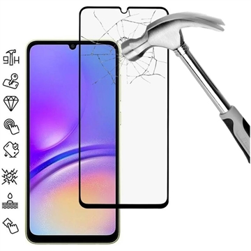 Protector de Pantalla de Cristal Templado de Cobertura Completa para Samsung Galaxy A06 - Borde Negro
