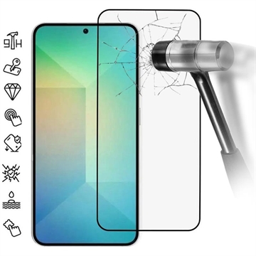 Protector de Pantalla de Cristal Templado de Cobertura Completa para Samsung Galaxy S25+ - Borde Negro